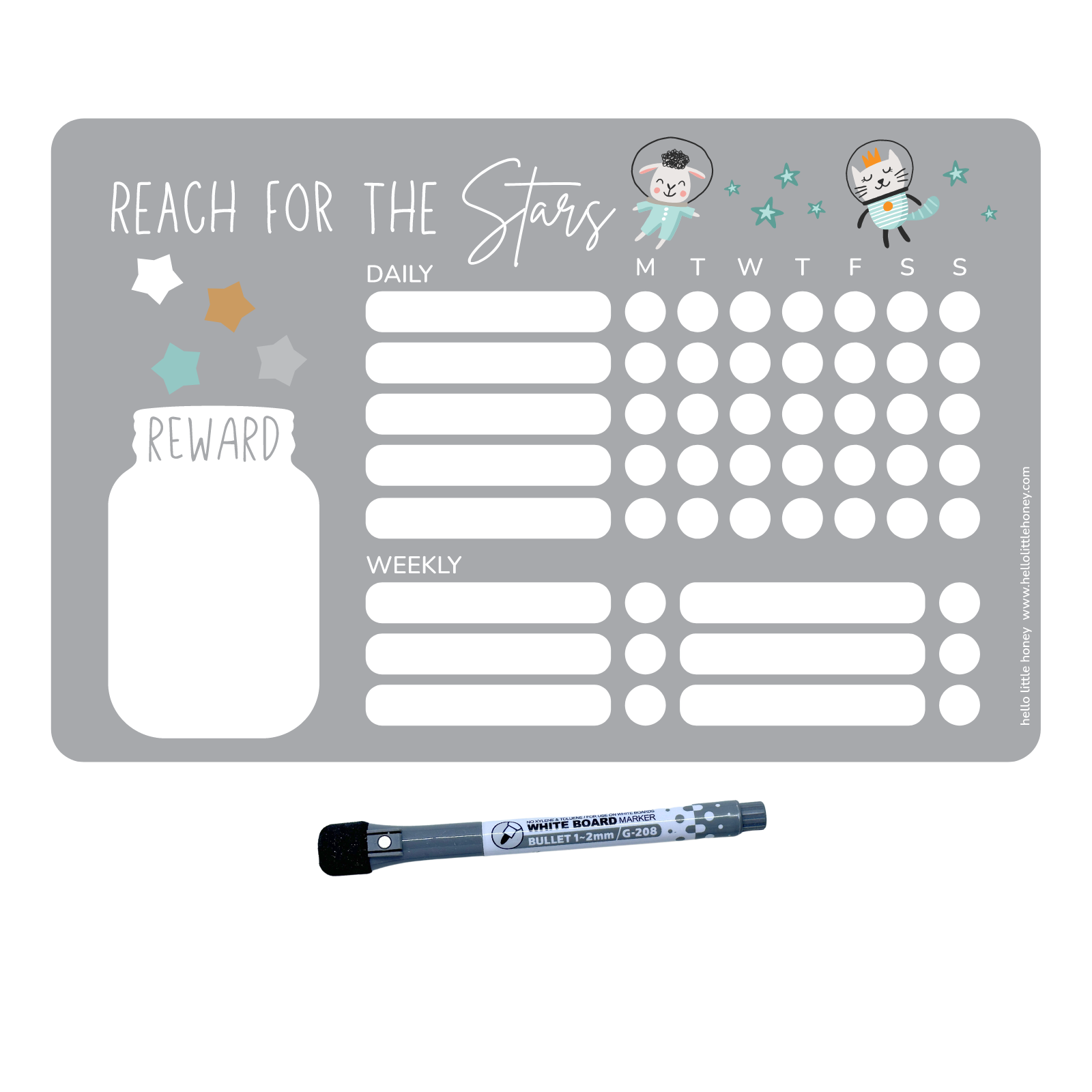 Colorful star jar reward system for kids, children's hands holding stars, star jar stars, replacement stars, blue star, gold star, pink star, girls holding star jar, potty training rewards, chore rewards, chore chart, reward chart, star jar reward chart